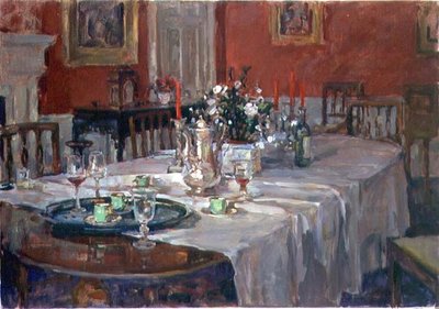 Tavolo da pranzo con brocca d